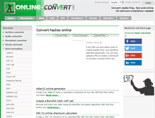 Tablet Screenshot of hash.online-convert.com